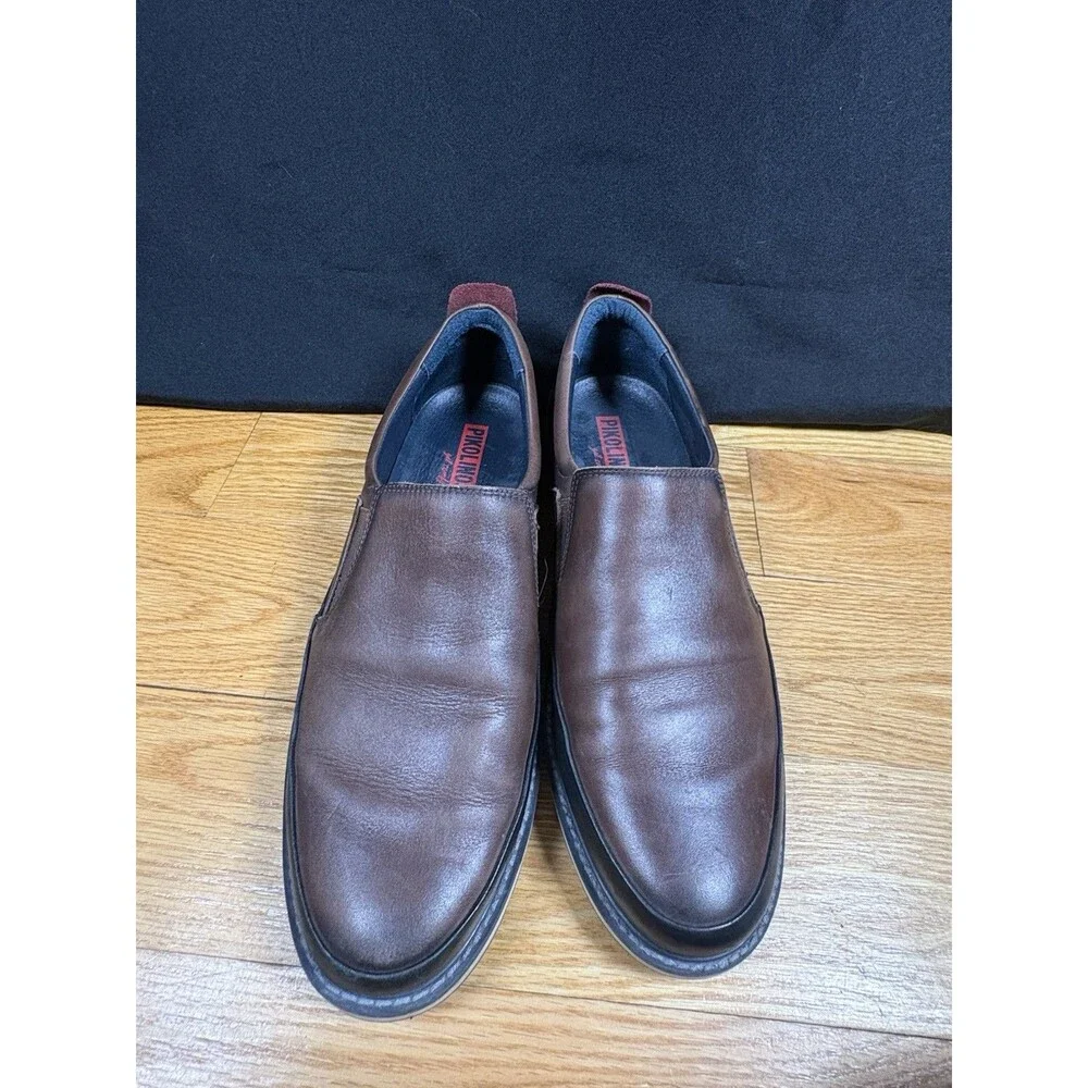 Pikolinos Berna Calfskin Slip-On Loafers in Cuero Sz. 44 10 - 10.5 Dark Brown
